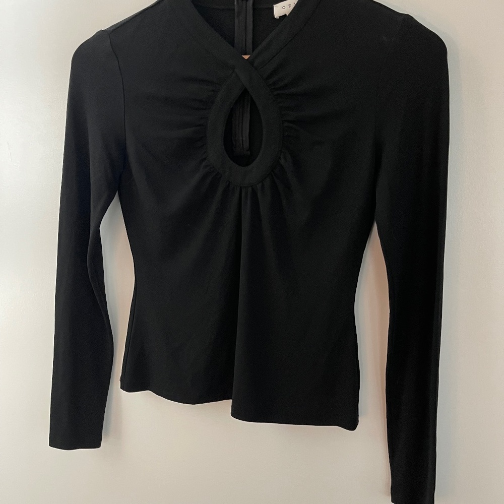 Celine long sleeved black top
